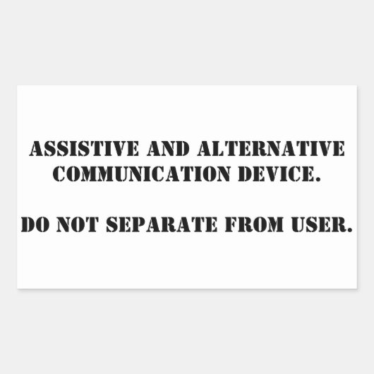 AAC nicht schlicht abnehmen Rechteckiger Aufkleber (Vorderseite)
