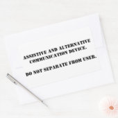 AAC nicht schlicht abnehmen Rechteckiger Aufkleber (Umschlag)