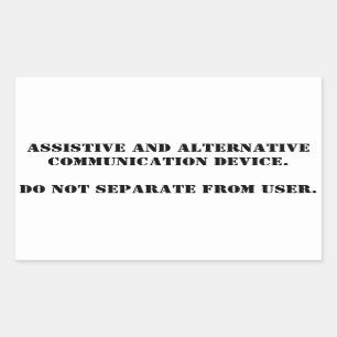 AAC nicht schlicht abnehmen Rechteckiger Aufkleber