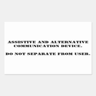 AAC nicht schlicht abnehmen Rechteckiger Aufkleber