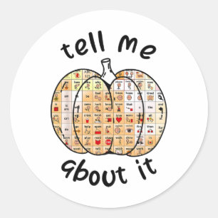 Aac Pumpkin erzähle mir von der Sprech-Pathologie Runder Aufkleber