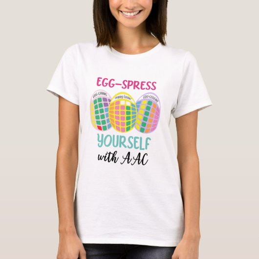 AAC-Shirt "EGG-spress yourself" Osterei-Design T-Shirt (Vorderseite)