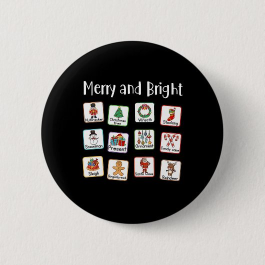 Aac Slp Christma, Therapeutin für gute und helle S Button (Vorderseite)