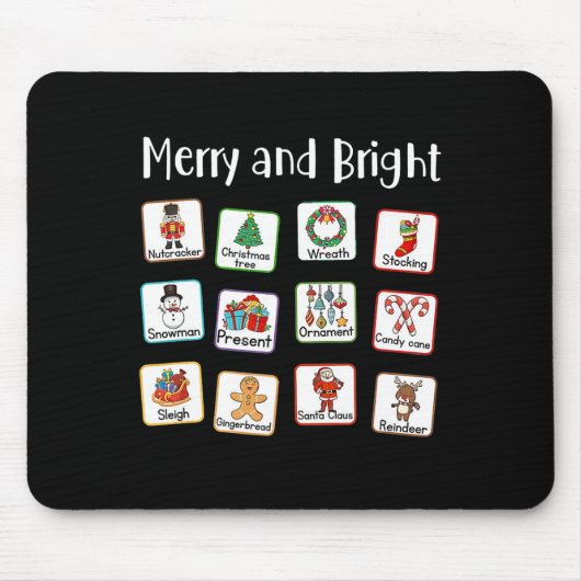 AAC SLP Christma, Therapeutin für gute und helle S Mousepad (Vorne)