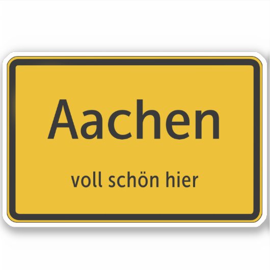 Aachen Aufkleber Sticker Autoaufkleber (Vorderseite)