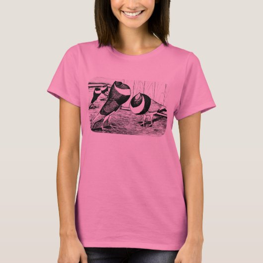 Aachen Band Cropper Tauben T-Shirt (Vorderseite)