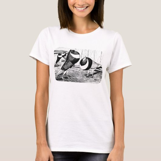 Aachen Band Cropper Tauben T-Shirt (Vorderseite)