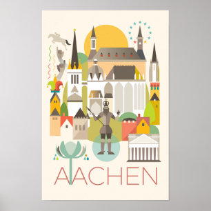 Aachen, Deutschland Druck Poster