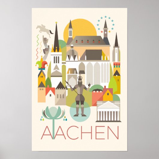 Aachen, Deutschland Druck Poster (Vorne)