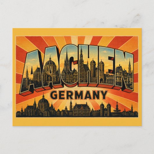 Aachen Deutschland Kathedrale Postkarte (Vorderseite)