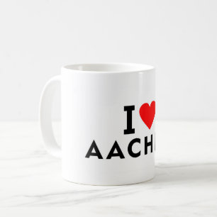 Aachen Deutschland Liebesstadt Herz wie Reise Kaffeetasse