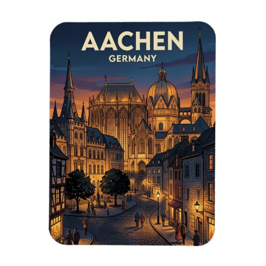 Aachen Deutschland Magnet (Vertikal)