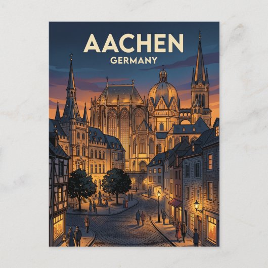 Aachen Deutschland Postkarte (Vorderseite)