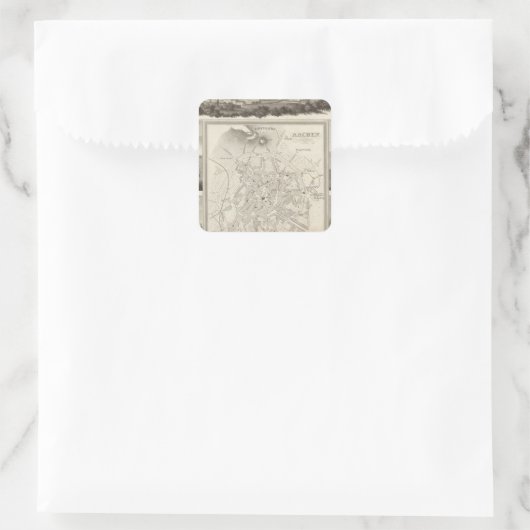 Aachen, Deutschland Quadratischer Aufkleber (Tasche)