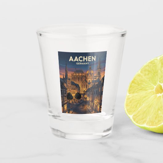 Aachen Deutschland Schnapsglas (Vorderseite)