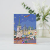 Aachen Deutschland Weihnachtsfeier Whimsikkunst Postkarte (Stehend Vorderseite)