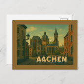 Aachen Germany City Art Postkarte (Vorne/Hinten)