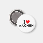 Aachen Germany love city heart like travel Magnet (Vorderseite/Rückseite)