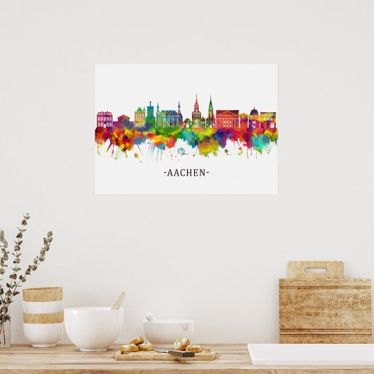 Aachen Germany Skyline Poster (Küche)