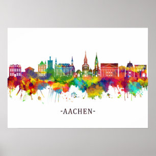 Aachen Germany Skyline Poster