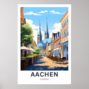 Aachen Germany Travel Print Poster