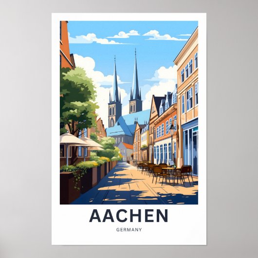 Aachen Germany Travel Print Poster (Vorne)