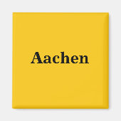Aachen Magnet Schild Gold Gleb (Vorne)