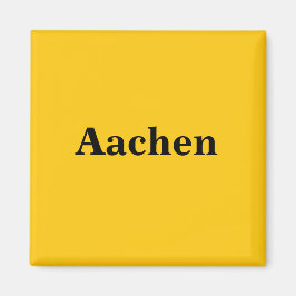 Aachen Magnet Schild Gold Gleb
