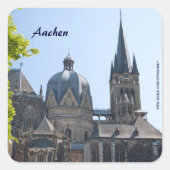 Aachen Quadratischer Aufkleber (Vorderseite)