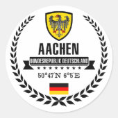 Aachen Runder Aufkleber (Vorderseite)