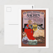 Aachen Vintage Poster Deutschland 1910 Postkarte (Vorne/Hinten)