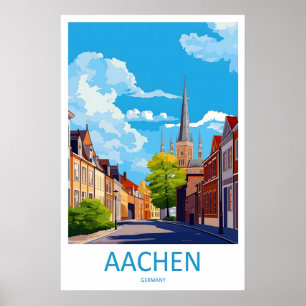 Aachen Vintage Reiseposter Ski Nationalpark Poster