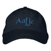 Aafje Personalisiert Blau bestickte Baseballkappe (Vorderseite)