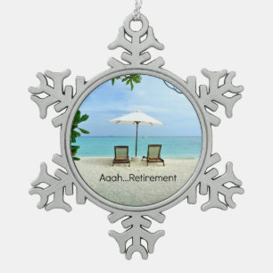 Aah... Altersvorsorge, populäre Gestaltung, Schneeflocken Zinn-Ornament