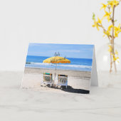 Aah... Pension, ein Tag am Strand, Karte (Gelbe Blume)