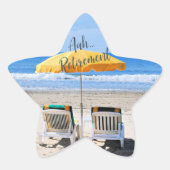 Aah...Pension, ein Tag am Strand Stern-Aufkleber (Vorderseite)