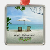 Aah...Pensionierung...Frohe Weihnachten Ornament Aus Metall (Vorne)