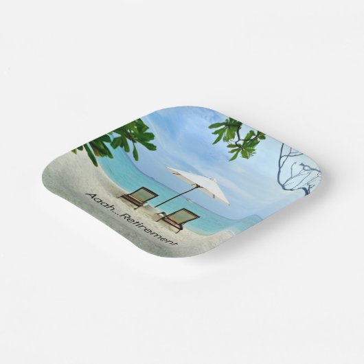 Aah... Pensionierung, populäres Design, Pappteller (Gewinkelt)