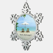 Aah... Pensionierung, populäres Design, Schneeflocken Zinn-Ornament (Rechts)