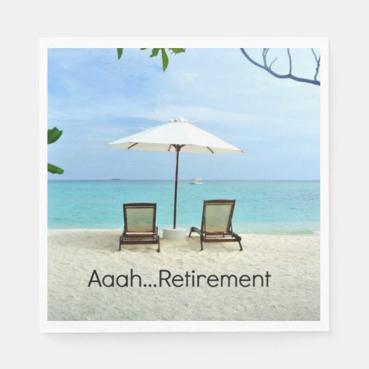 Aah... Pensionierung. Serviette (Vorderseite)