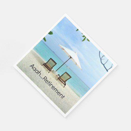 Aah... Pensionierung. Serviette (Ecke)