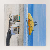 Aah-Rente, Liegestühle am Strand Puzzle (Horizontal)