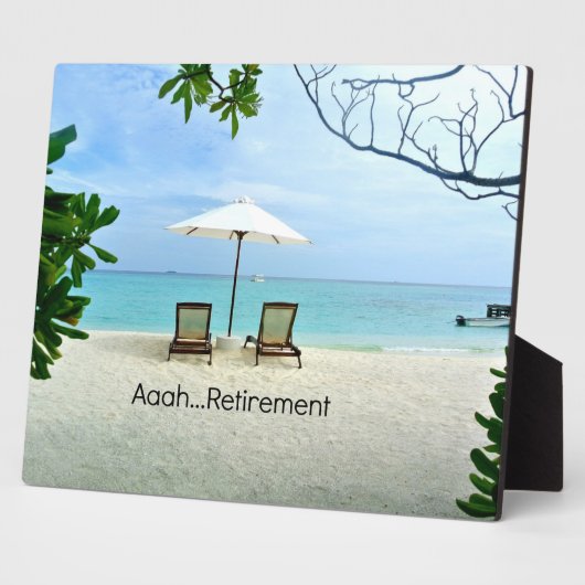 Aah...Ruhestand, Entspannung am Strand Fotoplatte (Seite)