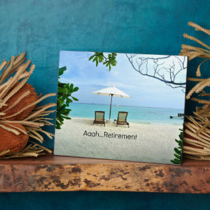 Aah...Ruhestand, Entspannung am Strand Fotoplatte