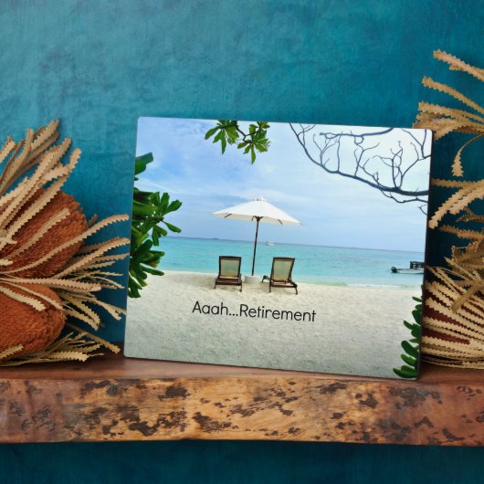 Aah...Ruhestand, Entspannung am Strand Fotoplatte (Seite)