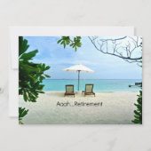 Aah...Ruhestand, Entspannung am Strand Karte (Vorderseite)