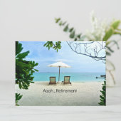 Aah...Ruhestand, Entspannung am Strand Karte (Stehend Vorderseite)