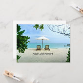 Aah...Ruhestand, Entspannung am Strand Karte (Vorderseite/Rückseite Beispiel)