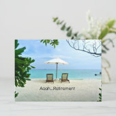 Aah...Ruhestand, Entspannung am Strand Karte (Stehend Vorderseite)
