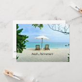 Aah...Ruhestand, Entspannung am Strand Karte (Vorderseite/Rückseite Beispiel)